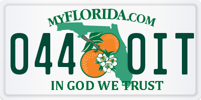 FL license plate 0440IT