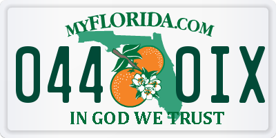 FL license plate 0440IX