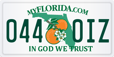 FL license plate 0440IZ