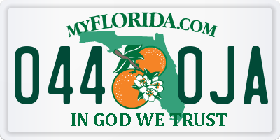 FL license plate 0440JA