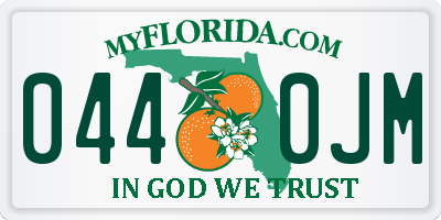 FL license plate 0440JM