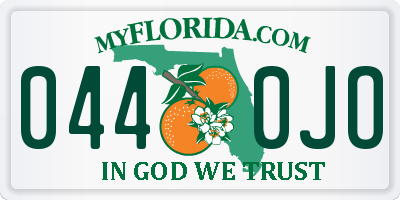 FL license plate 0440JO