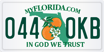 FL license plate 0440KB
