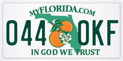 FL license plate 0440KF