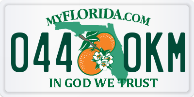 FL license plate 0440KM