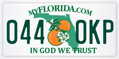FL license plate 0440KP