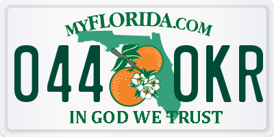 FL license plate 0440KR