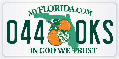 FL license plate 0440KS