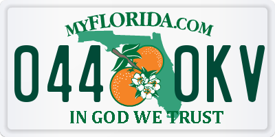 FL license plate 0440KV