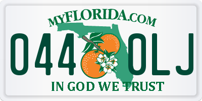 FL license plate 0440LJ