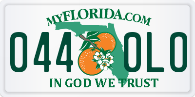FL license plate 0440LO