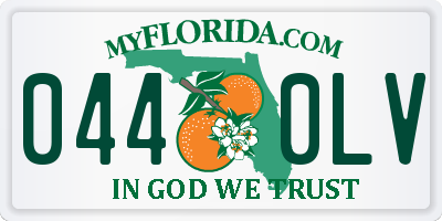 FL license plate 0440LV