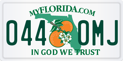 FL license plate 0440MJ
