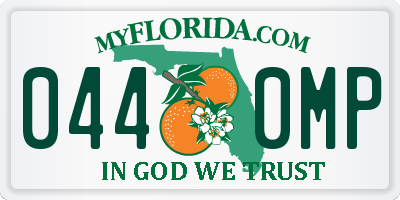 FL license plate 0440MP
