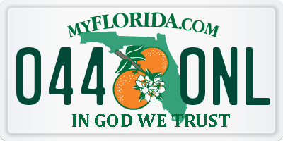 FL license plate 0440NL