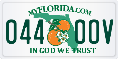 FL license plate 0440OV