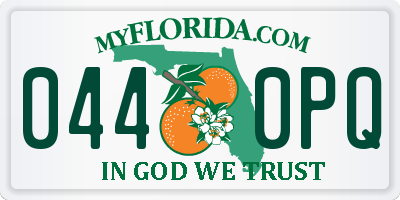 FL license plate 0440PQ