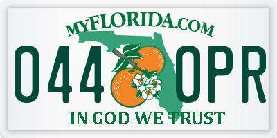 FL license plate 0440PR