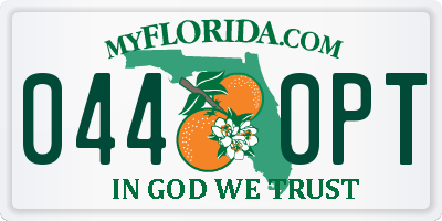 FL license plate 0440PT
