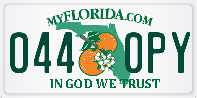 FL license plate 0440PY
