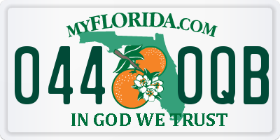 FL license plate 0440QB