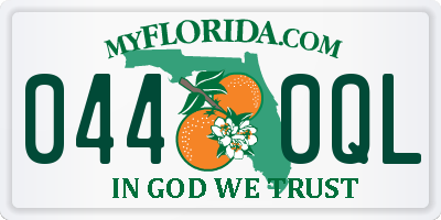 FL license plate 0440QL