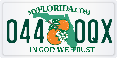 FL license plate 0440QX