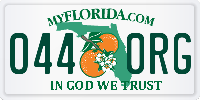 FL license plate 0440RG
