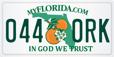 FL license plate 0440RK