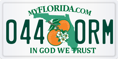 FL license plate 0440RM