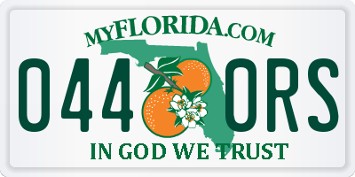 FL license plate 0440RS