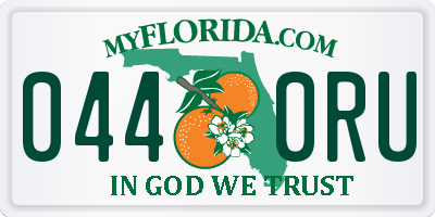 FL license plate 0440RU
