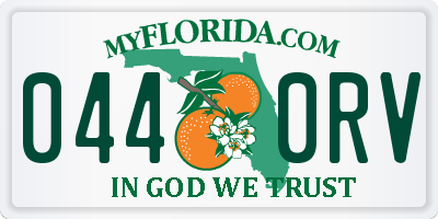 FL license plate 0440RV