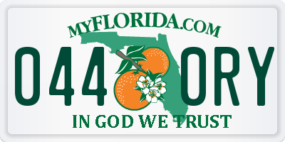 FL license plate 0440RY