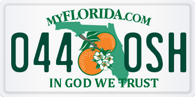 FL license plate 0440SH