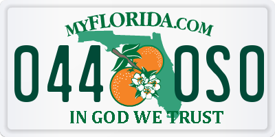 FL license plate 0440SO