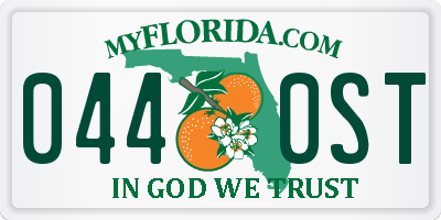 FL license plate 0440ST