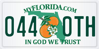 FL license plate 0440TH