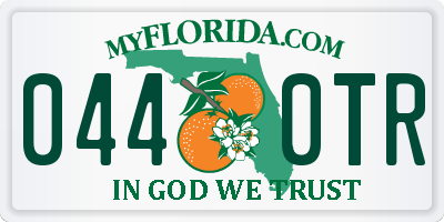 FL license plate 0440TR