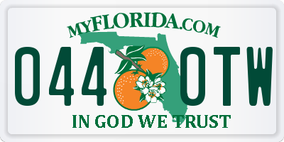 FL license plate 0440TW