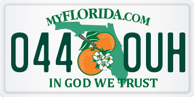 FL license plate 0440UH