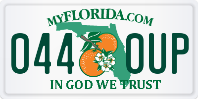 FL license plate 0440UP