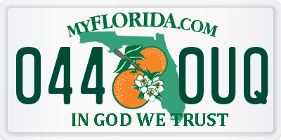 FL license plate 0440UQ