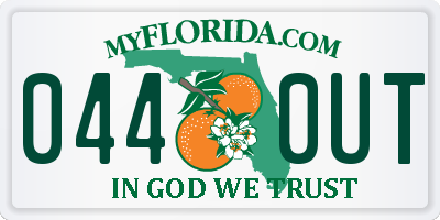 FL license plate 0440UT