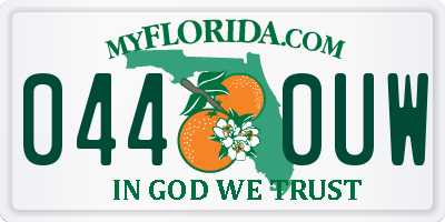 FL license plate 0440UW