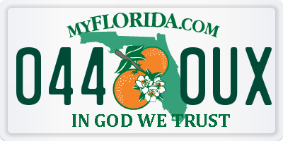 FL license plate 0440UX