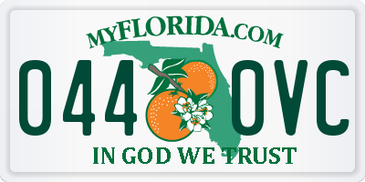 FL license plate 0440VC