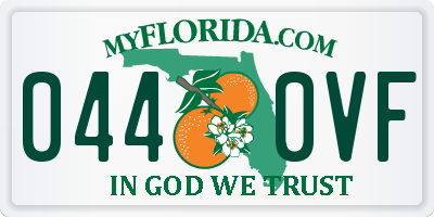 FL license plate 0440VF