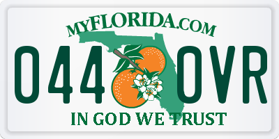 FL license plate 0440VR
