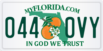 FL license plate 0440VY